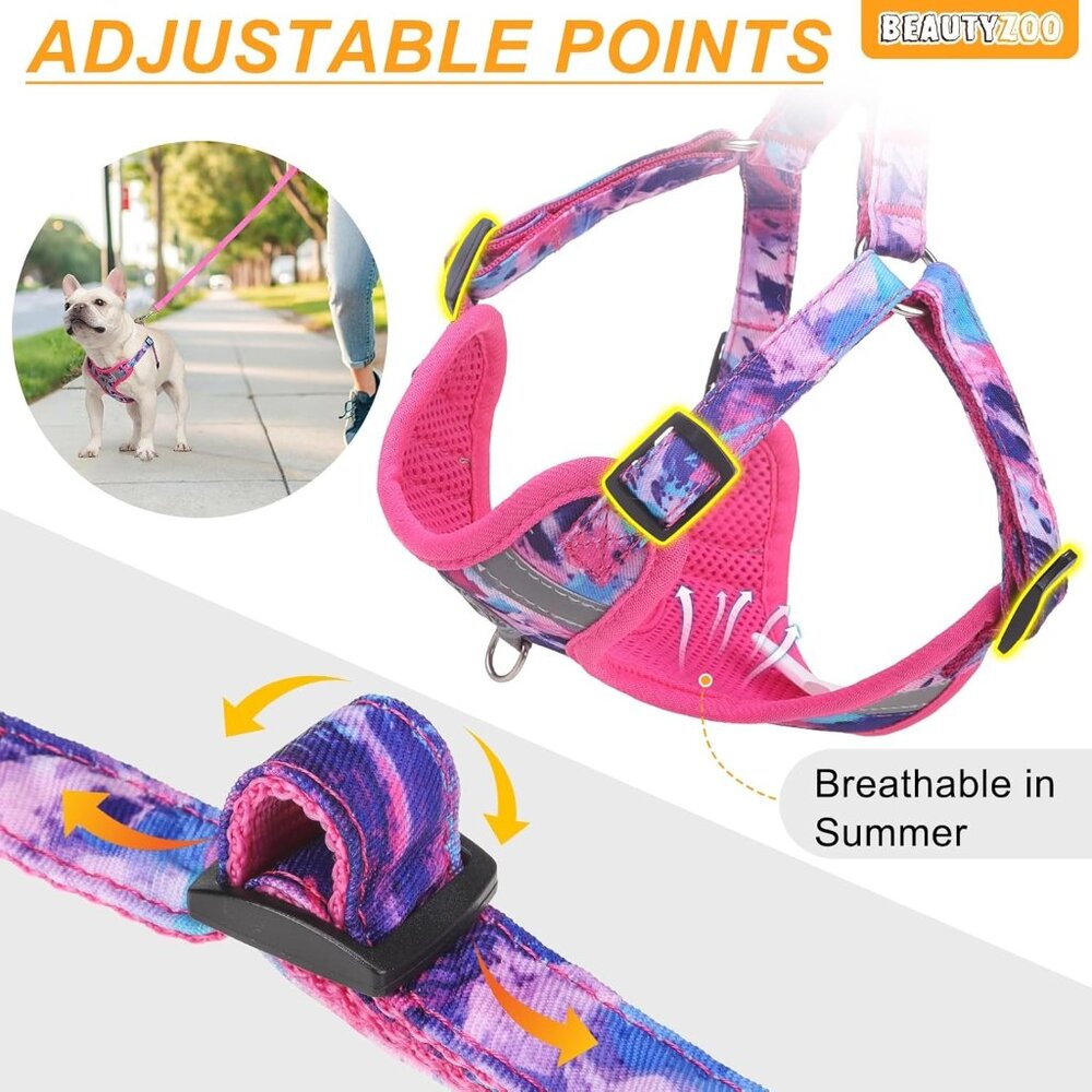 Reflective Dog Harness & Leash Set With Quick Release Buckle - Picture 2 of 11